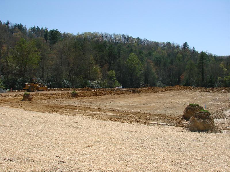 Crews are currently grading a site for a barn and indoor riding arena in Lake Toxaway, N.C.