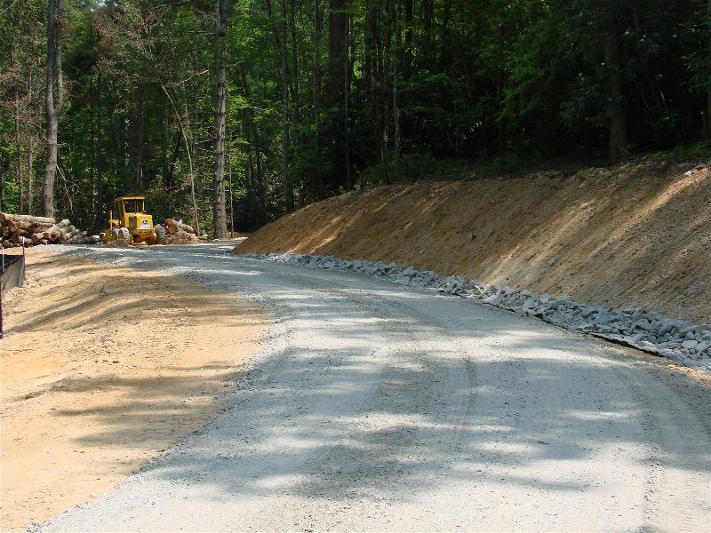 This section of road near Hendersonville, NC has been completed and is ready to be seeded. 