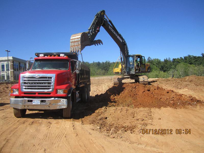 Removing excess material from a commercial project in Asheville,N.C.