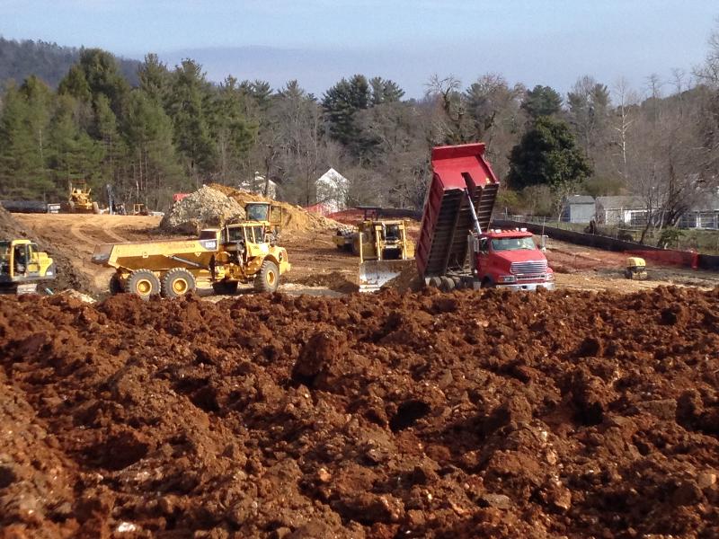 The grading phase of the project in Brevard is progressing. 