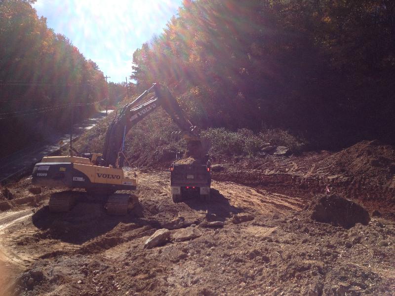 Erosion control measures have been installed and grading has started at the Lake Lure Professional Park